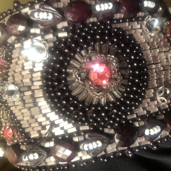 Vintage Hand Beaded & Bedazzled Encrusted Belt